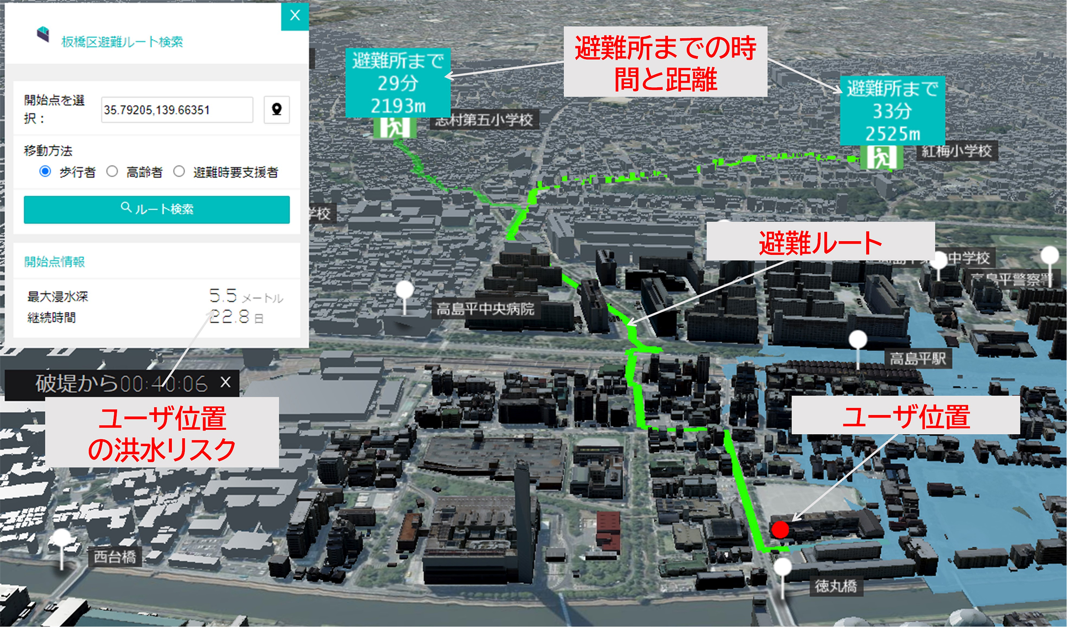 3.3 防災シミュレーションの実装